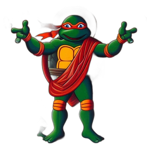 robot, concept art, 3d render, artistic, representation, teenage, mutant, ninja transparent PNG cut-out