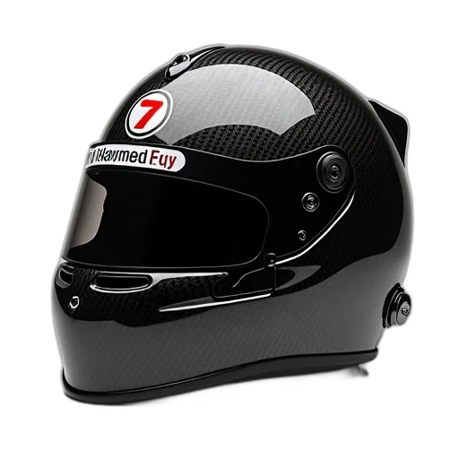 3d render, photorealistic, black, carbon, fiber, racing, helmet, bell transparent PNG cut-out
