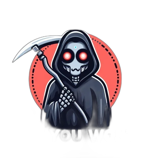staff, pixel art, concept art, fantasy art, comic book art, grim, reaper, figure transparent PNG cut-out