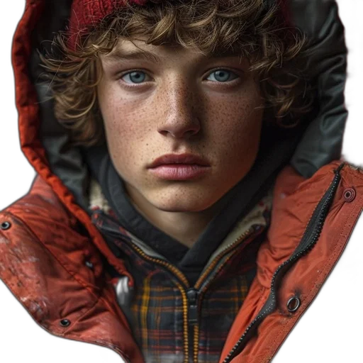 jacket, face, hat, creature, photorealistic, concept art, 3d render, fantasy art transparent PNG cut-out