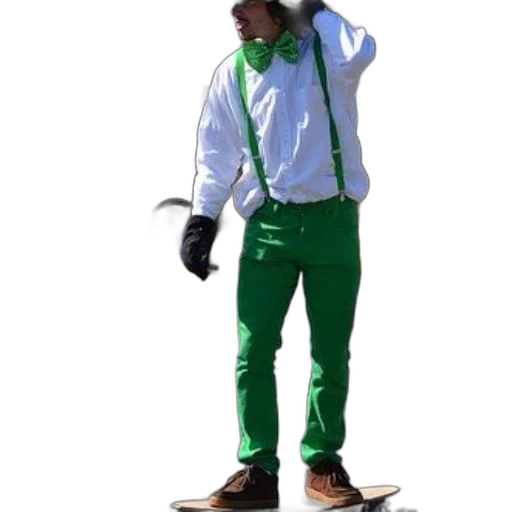 jacket, staff, hat, creature transparent PNG cut-out