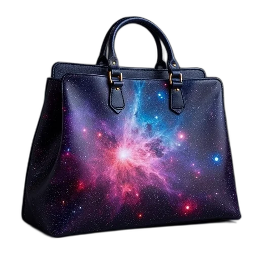 photorealistic, outer space, purse, nebula, print transparent PNG cut-out