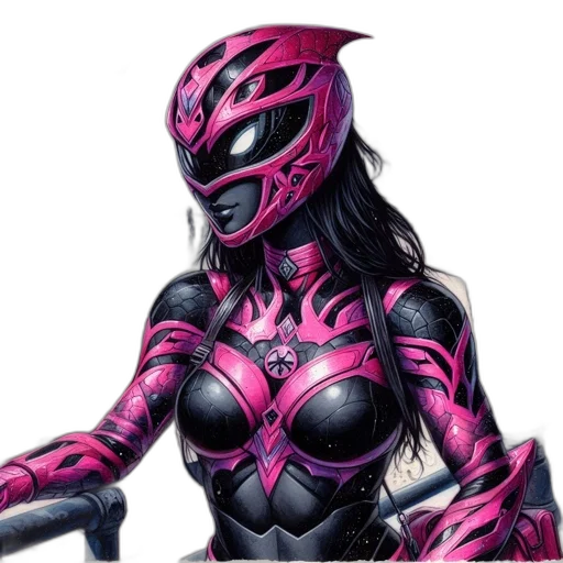 mask, jewelry, robot, comic book art, concept art, fantasy art, 3d render, female transparent PNG cut-out