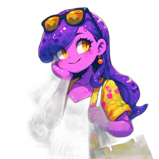 staff, mask, dress, hat, pixel art, concept art, vaporwave, 3d render transparent PNG cut-out