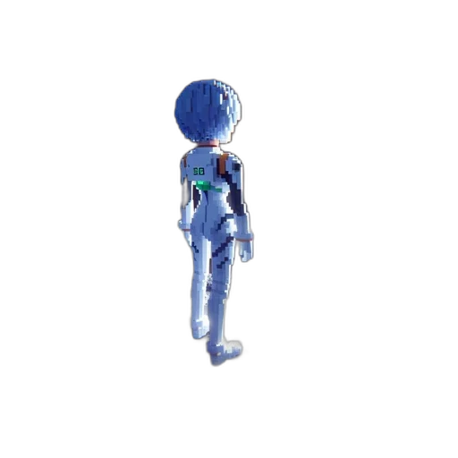 robot, staff, jacket, creature, 3d render, concept art, vaporwave, outer space transparent PNG cut-out