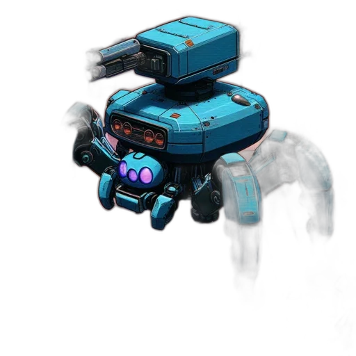 robot, weapon, creature, animal, concept art, 3d render, pixel art, cyberpunk transparent PNG cut-out