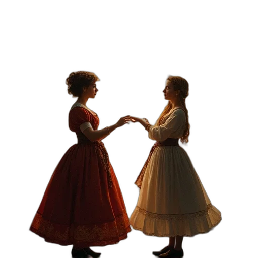 dress, crown, staff, 3d render transparent PNG cut-out