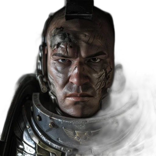 face, mask, staff, robot, concept art, fantasy art, photorealistic, comic book art transparent PNG cut-out