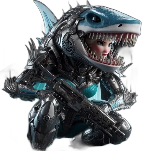 dragon, weapon, creature, robot, concept art, fantasy art, 3d render, comic book art transparent PNG cut-out