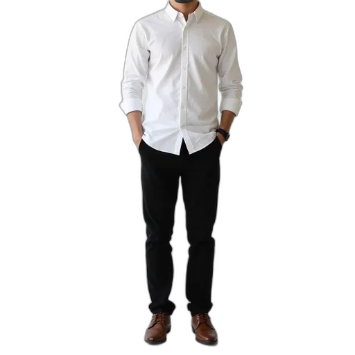 staff, jacket, 3d render, photorealistic, concept art, monochrome, person, standing transparent PNG cut-out