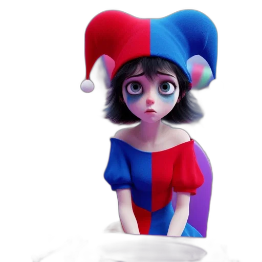 hat, dress, mask, face, 3d render, concept art, fantasy art, cartoon transparent PNG cut-out