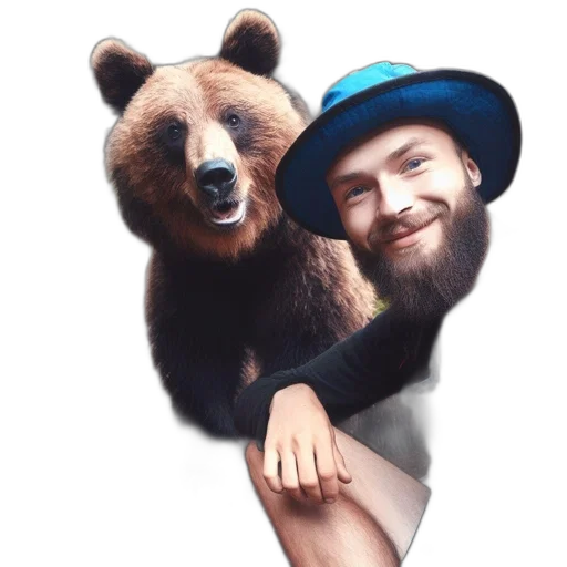 hat, animal, creature, face, concept art, photorealistic, pixel art, watercolor transparent PNG cut-out