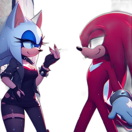 concept art, 3d render, anime, comic book art, red, two, anthropomorphic, animal transparent PNG cut-out