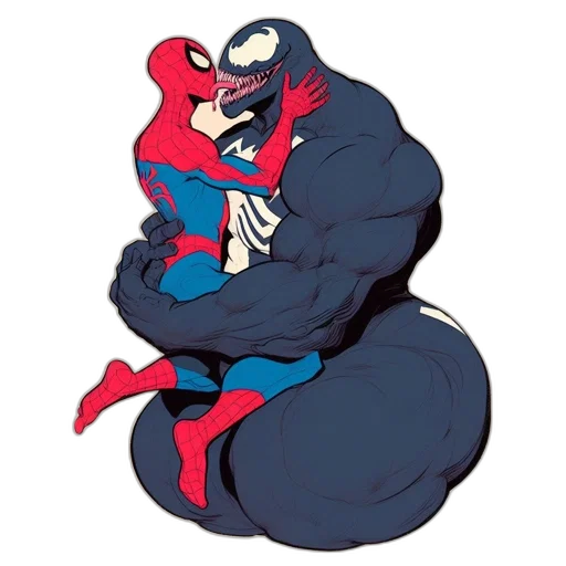 animal, creature, concept art, comic book art, cartoon, spider-man, venom, share transparent PNG cut-out