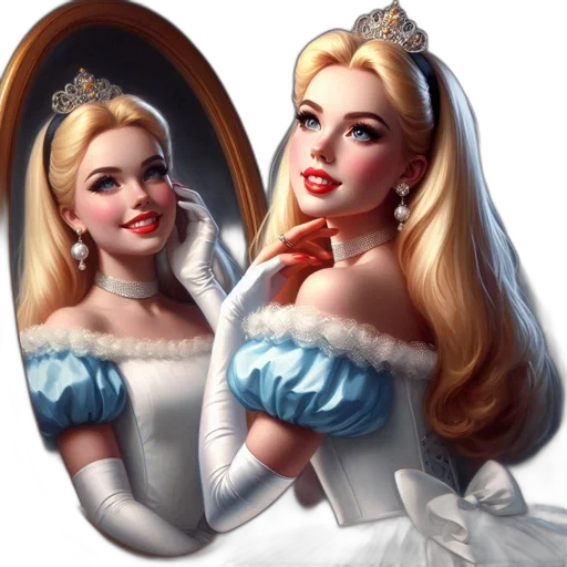 crown, jewelry, face, dress, photorealistic, oil painting, 3d render, concept art transparent PNG cut-out