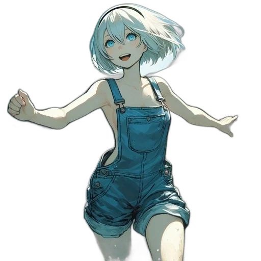 dress, robot, creature, face, concept art, anime, pixel art, watercolor transparent PNG cut-out