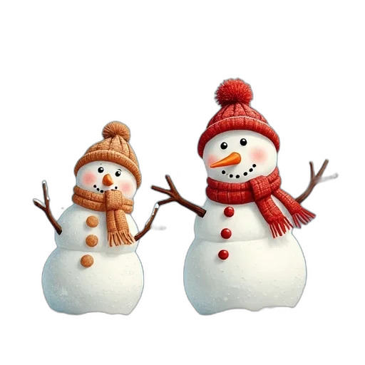 3d render, concept art, snow, winter, fun, students, special, needs transparent PNG cut-out