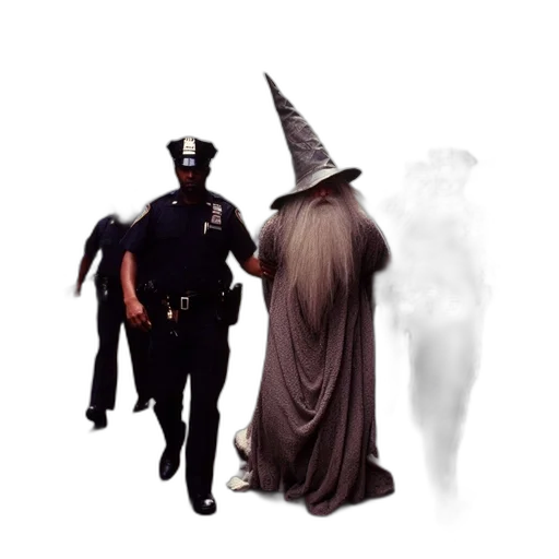 mask, staff, hat, dress, concept art, 3d render, fantasy art, dark transparent PNG cut-out