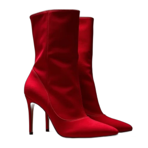 shoes, red, womens, sued transparent PNG cut-out