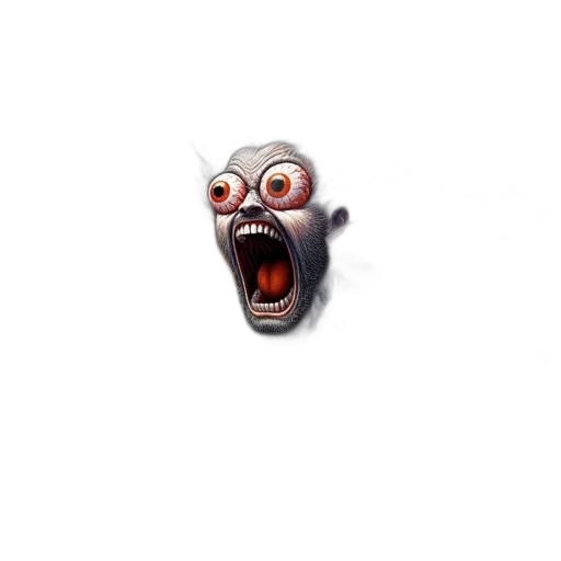 creature, face, mask, animal, 3d render, concept art, photorealistic, cartoon transparent PNG cut-out