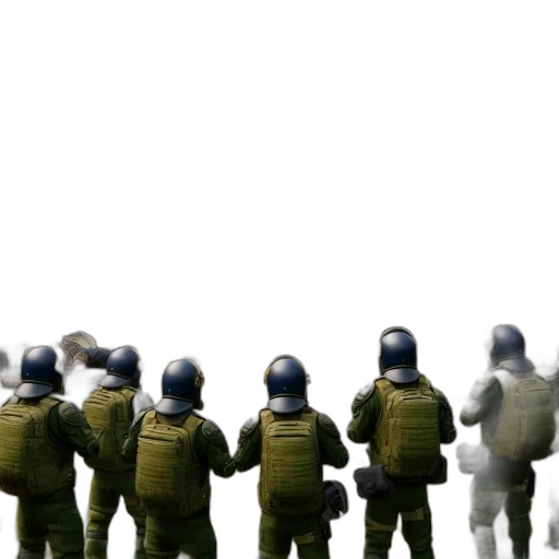 staff, weapon, robot, mask, concept art, 3d render, outer space, crowd transparent PNG cut-out