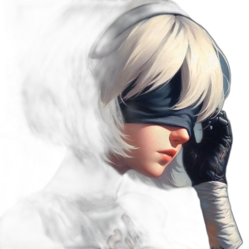 mask, face, robot, weapon, comic book art, concept art, fantasy art, photorealistic transparent PNG cut-out