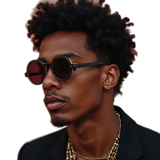 face, jacket, staff, hair transparent PNG cut-out
