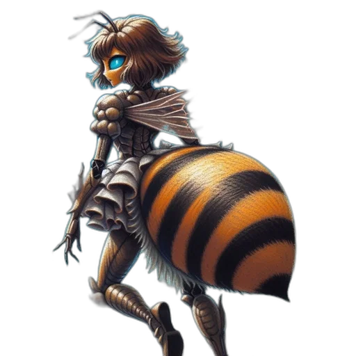 animal, creature, robot, staff, concept art, fantasy art, 3d render, pixel art transparent PNG cut-out