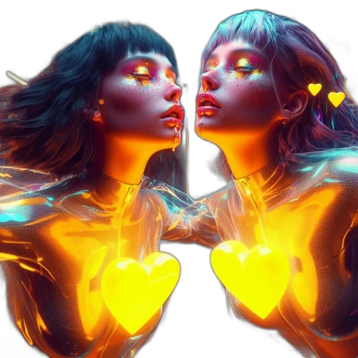 concept art, cyberpunk, fantasy art, comic book art, neon lights, outer space, fire, neon transparent PNG cut-out