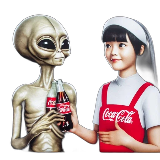 robot, food, bottle, creature, concept art, photorealistic, 3d render, vaporwave transparent PNG cut-out