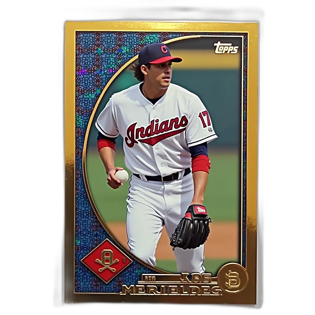 shiny, gold, baseball, card, holographic, effect, featuring, player transparent PNG cut-out