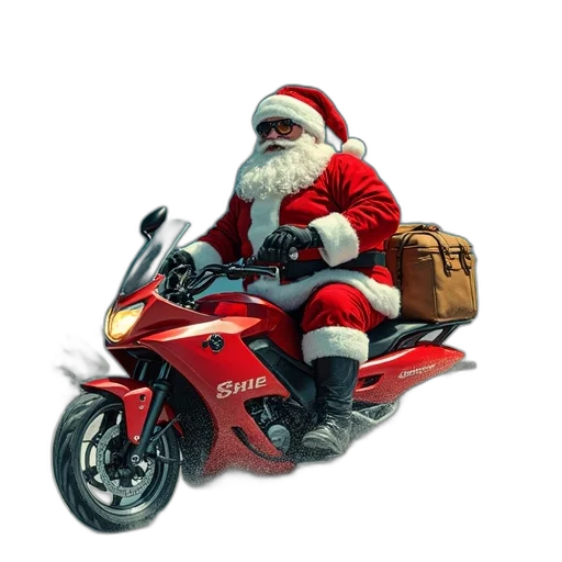 photorealistic, concept art, santa, ride transparent PNG cut-out