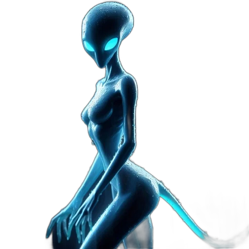 robot, dress, creature, staff, concept art, comic book art, 3d render, cyberpunk transparent PNG cut-out