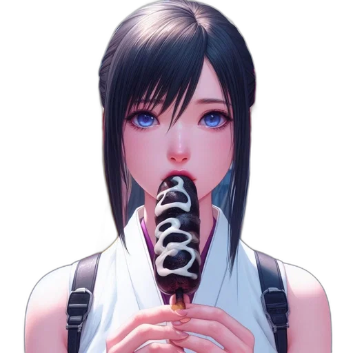 food, weapon, staff, face, anime, concept art, photorealistic, 3d render transparent PNG cut-out