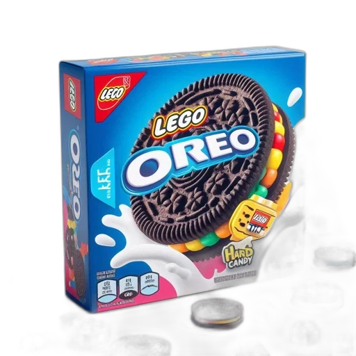 food, 3d render, image, reveals, new, hard, candy, oreo transparent PNG cut-out
