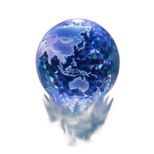 jewelry, fantasy art, concept art, 3d render, photorealistic, outer space, blue, underwater transparent PNG cut-out
