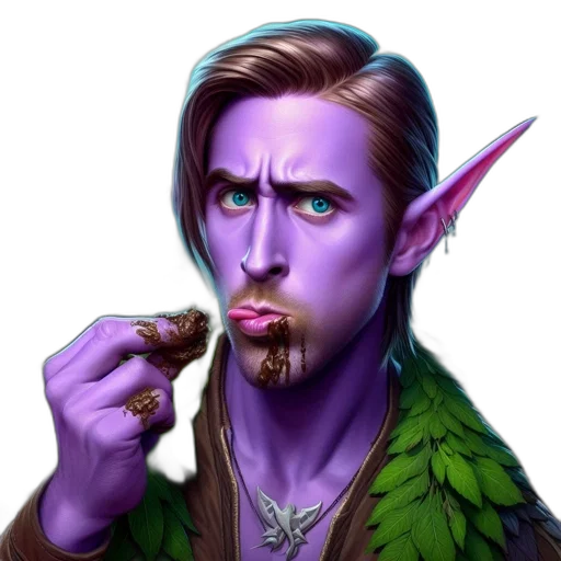 staff, face, fantasy art, concept art, photorealistic, pixel art, elfin, figure transparent PNG cut-out