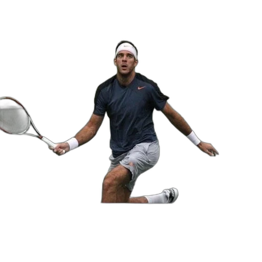 3d render, photorealistic, man, blue, shirt, white, headband, playing transparent PNG cut-out
