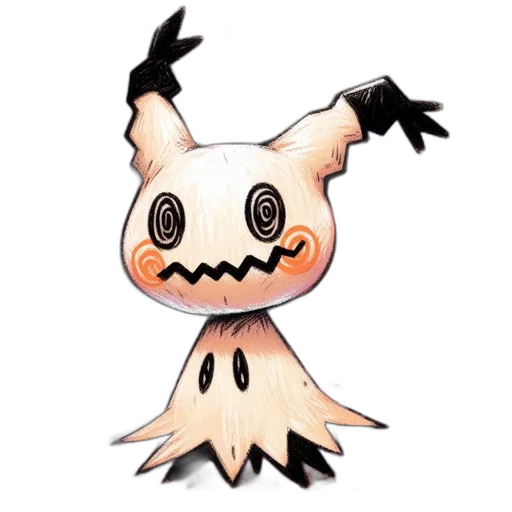 creature, mask, staff, animal, concept art, 3d render, pixel art, watercolor transparent PNG cut-out