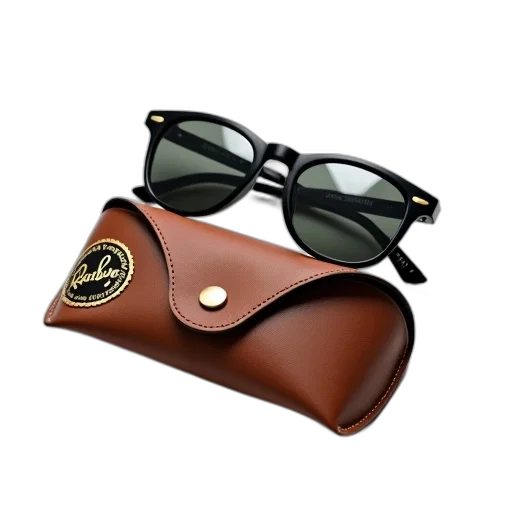 3d render, pair, black, sunglasses, reflective, lens, placed, white transparent PNG cut-out