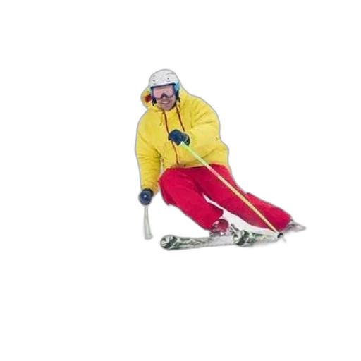 jacket, staff, robot, face, concept art, photorealistic, snow, skier transparent PNG cut-out