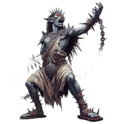 creature, staff, weapon, concept art, fantasy art, comic book art, monstrous, figure transparent PNG cut-out