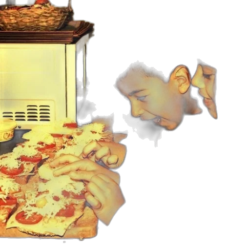 food, 3d render, concept art, photorealistic, fire, boy, girl, making transparent PNG cut-out