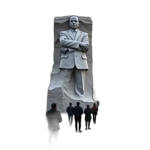 face, many, people, standing, near, martin, luther, memorial transparent PNG cut-out