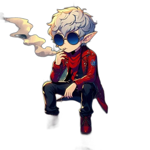 jacket, mask, dragon, pixel art, concept art, cartoon, fantasy art, red transparent PNG cut-out