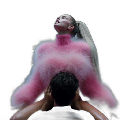 hair, creature, jacket, dress, concept art, photorealistic, 3d render, vaporwave transparent PNG cut-out