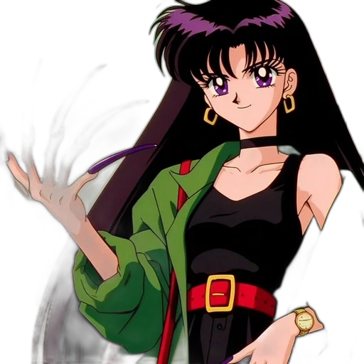 jacket, anime, vaporwave, cartoon, concept art, dark, woman, purple transparent PNG cut-out