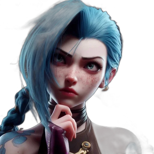 face, staff, concept art, fantasy art, photorealistic, anime, blue, dark transparent PNG cut-out