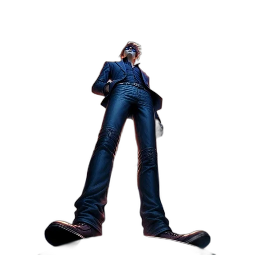robot, jacket, staff, weapon, 3d render, concept art, cartoon, pixel art transparent PNG cut-out