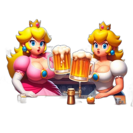 crown, dress, food, jewelry, pixel art, concept art, 3d render, vaporwave transparent PNG cut-out